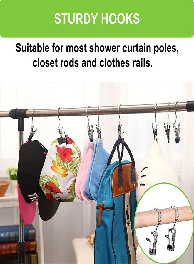 ADTALA Stainless Steel Hanger for Cloth Set,Laundry Hooks with Clips,Boot Holder, Hanging Clips, Portable Multi Functional Hangers Single Clip Space Saving for Jeans, Hats,Towels Portable Hooks (12) - Image 5